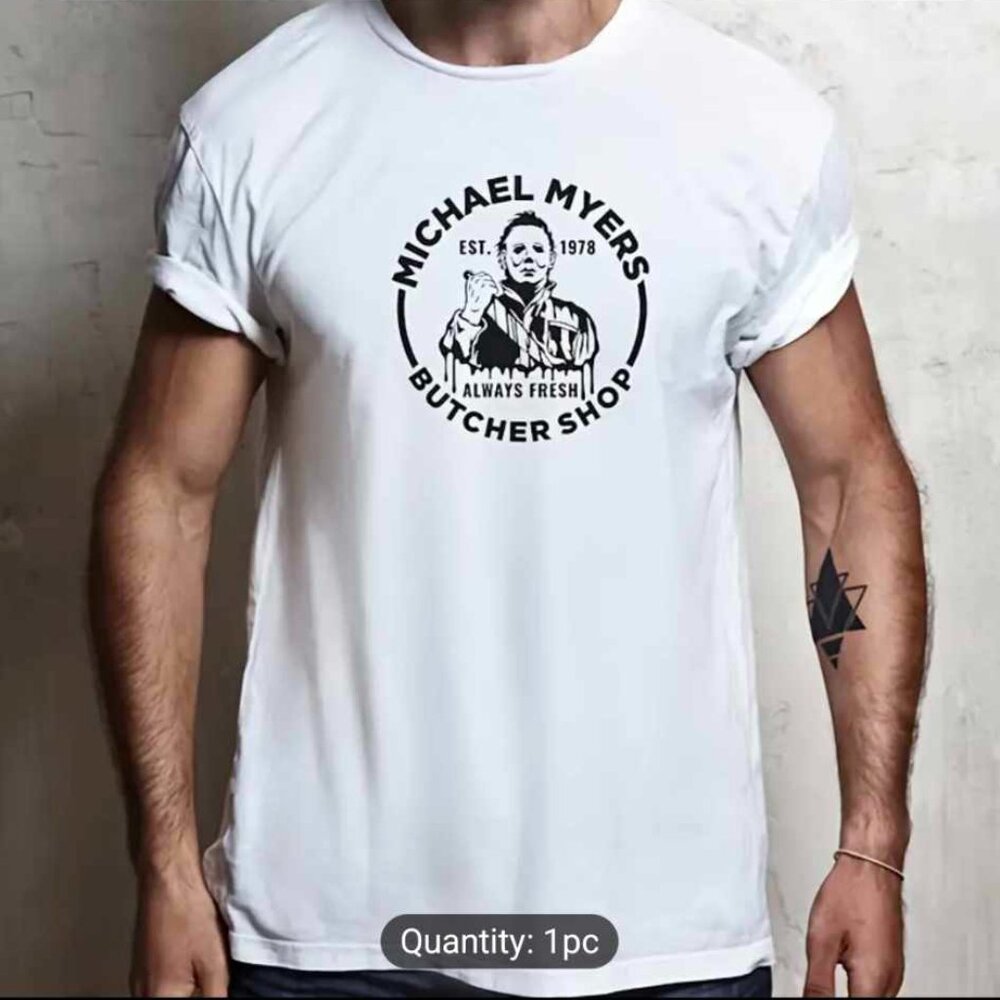 Custom "Michael Myers Butcher Shop" Graphic Tee